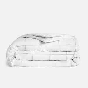 Brooklinen Classic Percale Duvet Set in Window Pane Full/Queen
